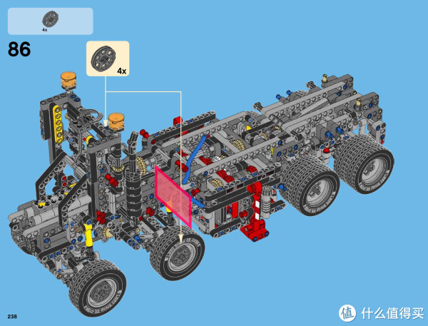 保留原版外观 功能 lego 乐高 42043 动力遥控改装