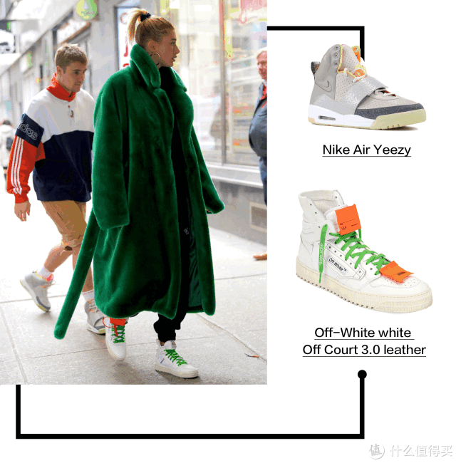 who: justin biber&hailey biber what: nike air yeezy,off-white