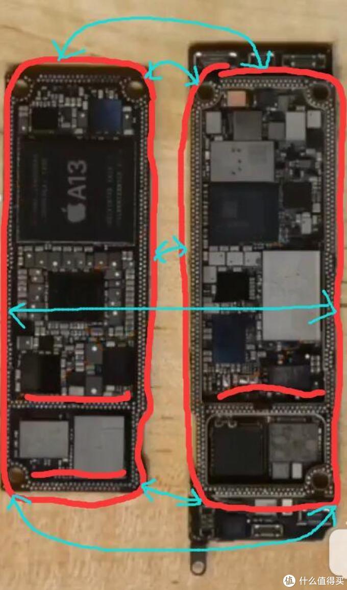 iphone11主板图解,苹果11主板分布图 双层主板其实就是两块普通的主板,通过低温焊锡焊在一起的主板 iphone