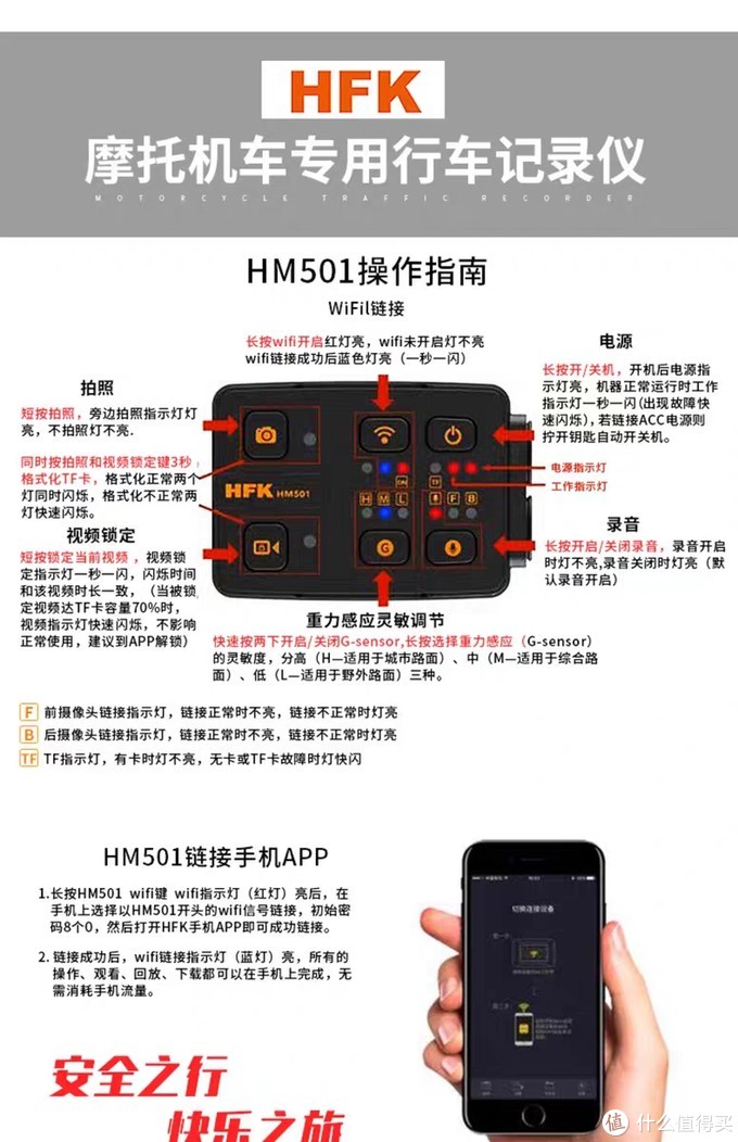 摩托车 篇三:hfk-hm501摩托车行车记录仪安装试用报告