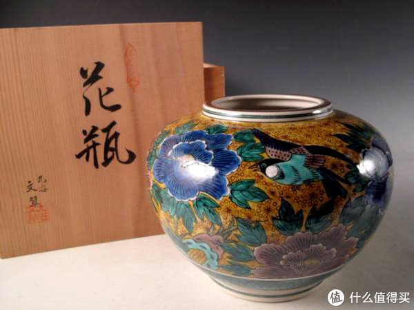 日本瓷器分享篇一九谷烧枝上鸟主人杯