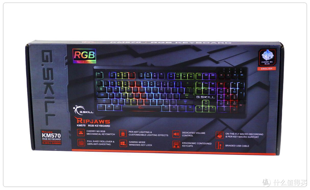 朴实无华和炫彩张扬的矛盾体——简评芝奇（G.SKILL）RIPJAWS KM570 RGB 幻彩背光机械式键盘