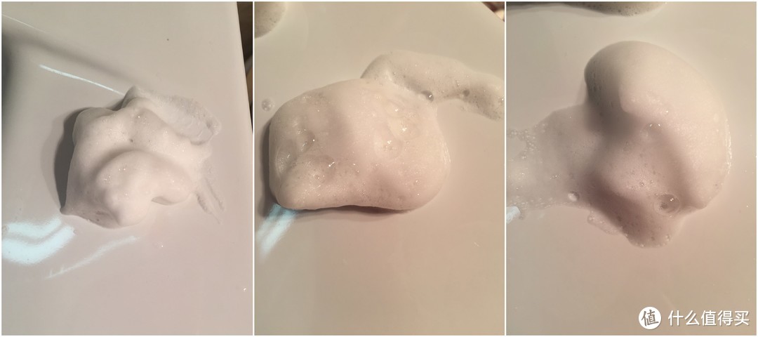三款洗面奶泡泡持久度测试原始图