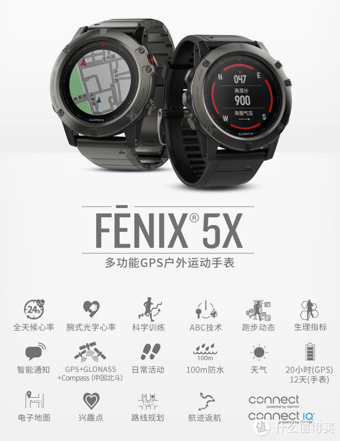 华夏万里尽在掌握：Garmin/佳明 fēnix 5X 多功能GPS户外手表评测