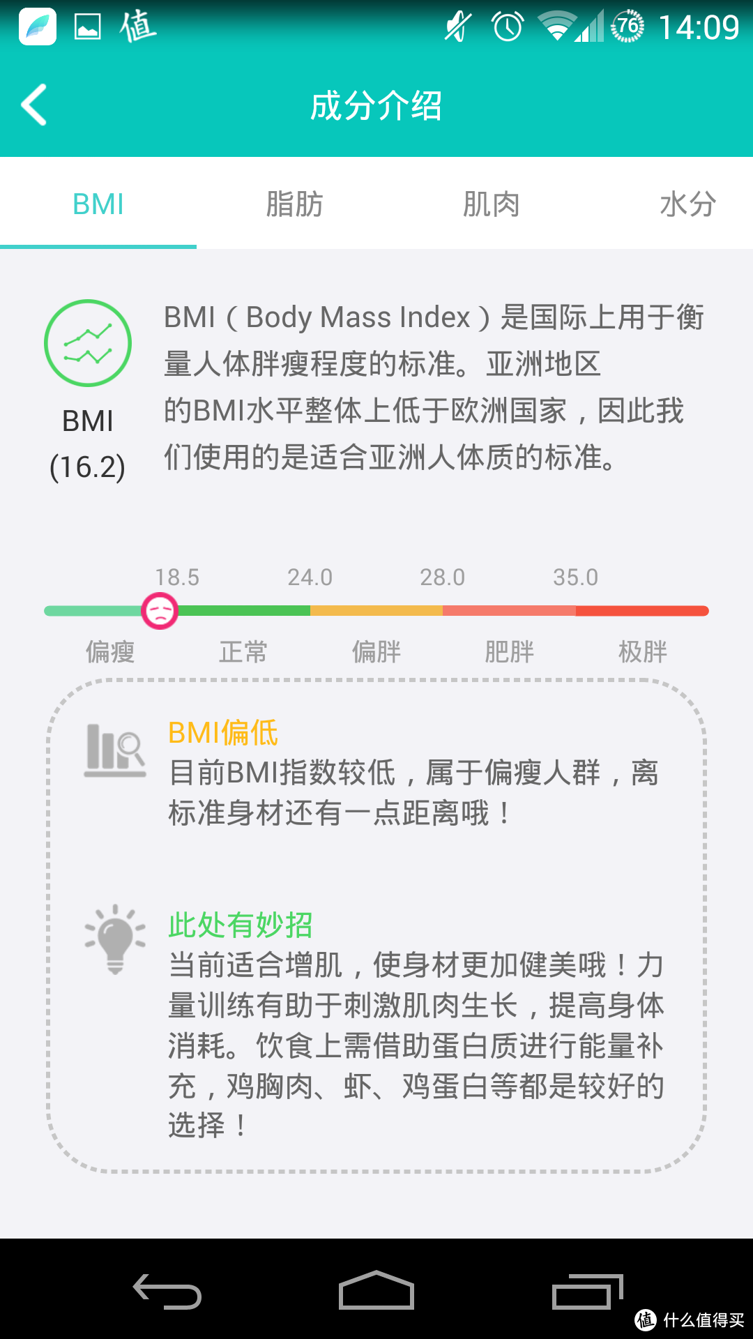 BMI用于衡量人体胖瘦程度的标准