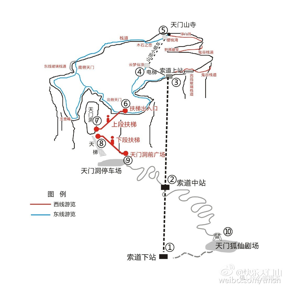 天门山风景区地图