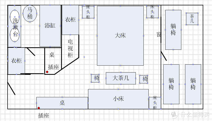 三人间房间布局