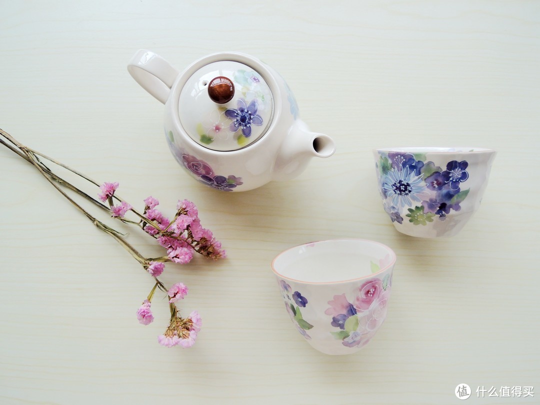 紫藤花开的时候，我想起了你：日本Ceramic蓝陶瓷茶杯茶壶三件套与《源氏物语》