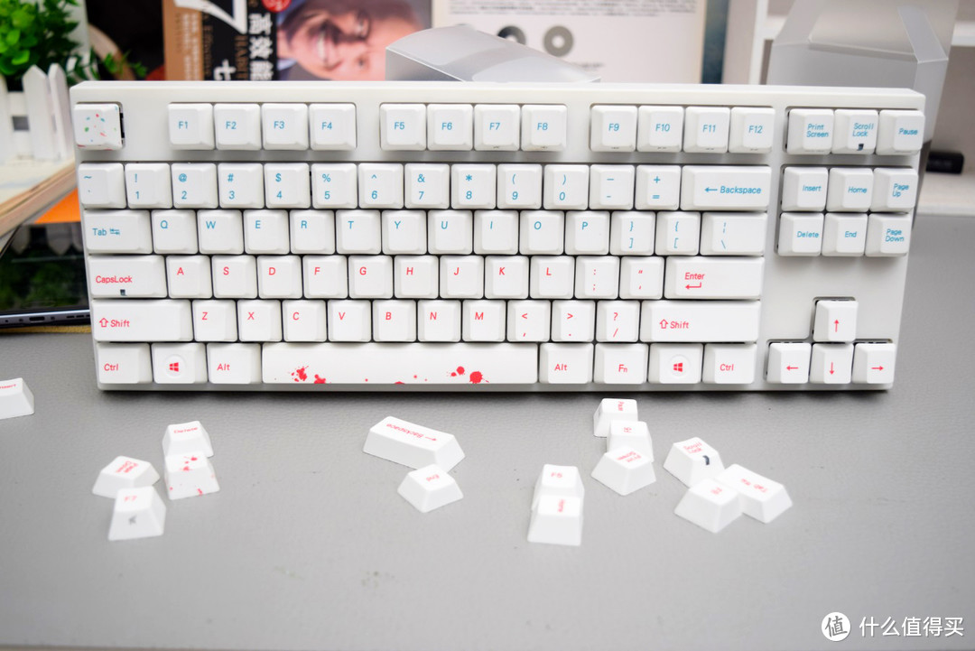 #原创新人#自古红蓝出CP，再加一个草木绿 ：Varmilo 阿米洛 VA87M多种键帽晒单