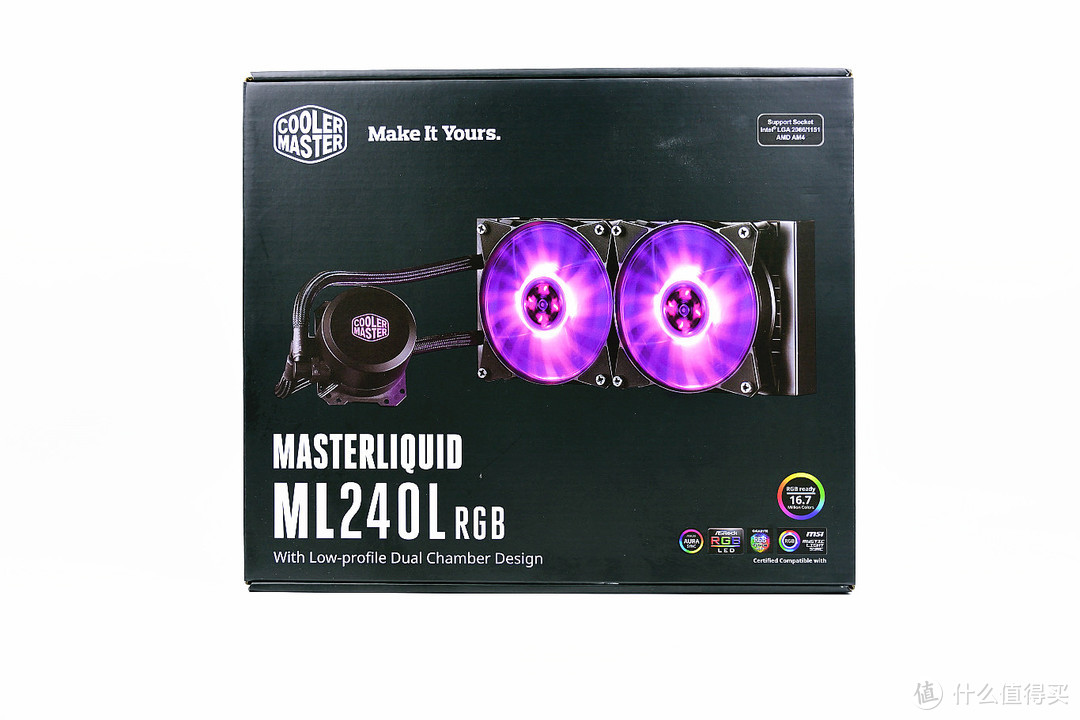 给你颜色让你好看—COOLERMASTER 酷冷至尊 冰神B240 RGB 水冷散热器 开箱