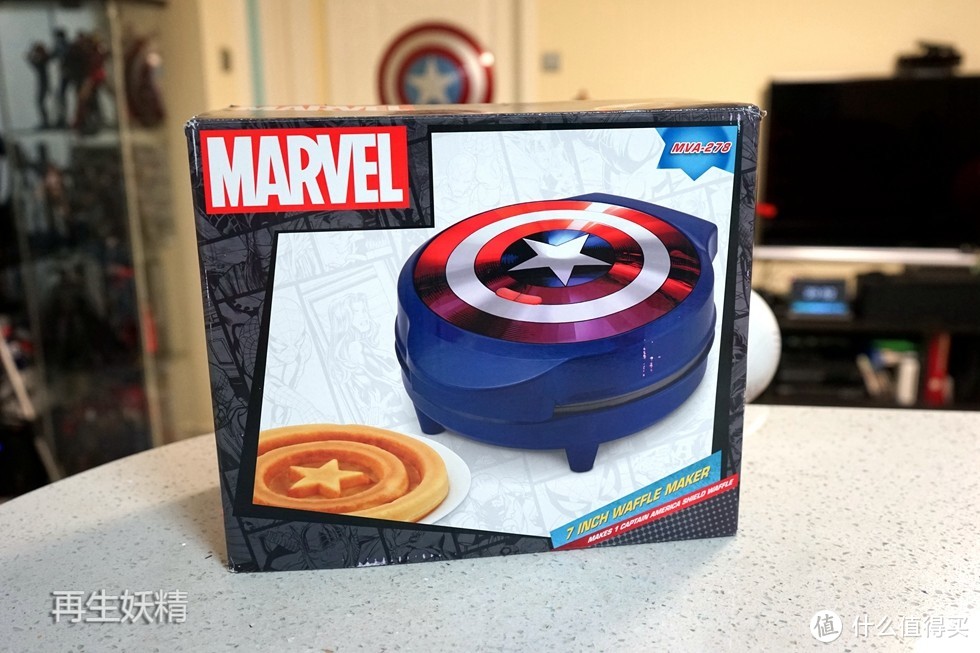 MARVEL 漫威 MVA-278  美队华夫饼机 开箱，并第一次自制华夫饼