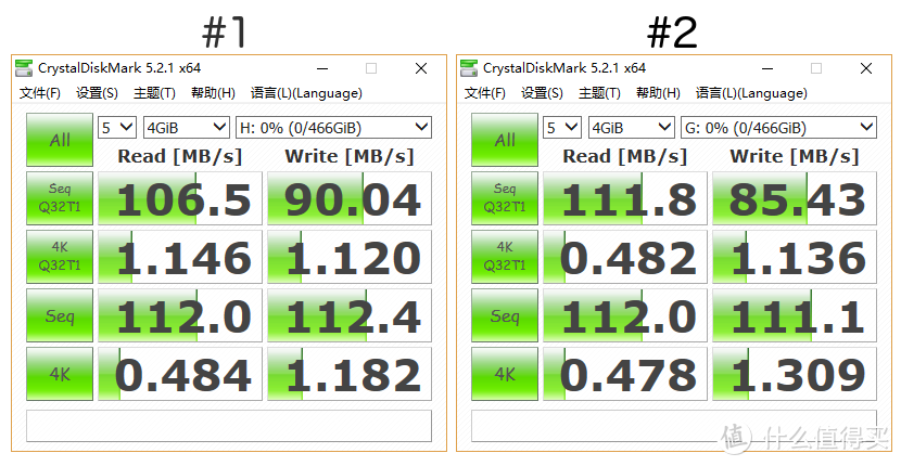 WD 蓝盘 CrystalDiskMark 测试