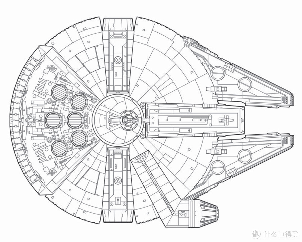 #首晒#千年情怀：LEGO 乐高 星球大战终极收藏家系列 75192 千年隼