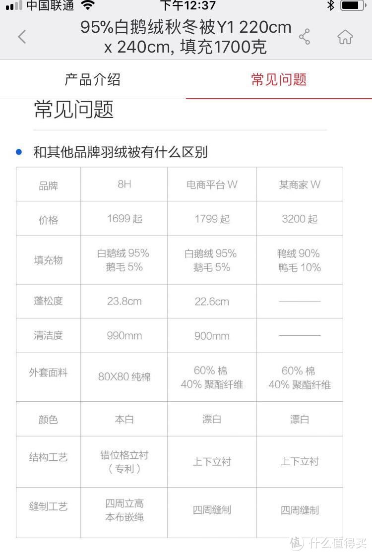 床上那些事：8H鹅绒被入坑