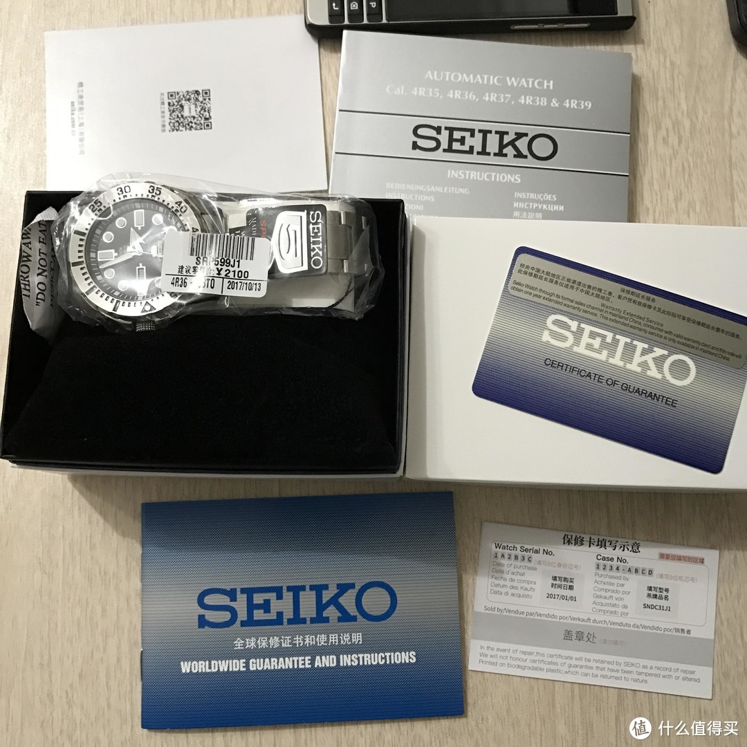 SEIKO 精工 SRP599J1 水鬼 机械表 开箱