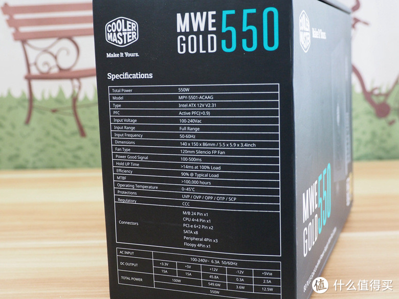 #本站首晒#Cooler Master 酷冷至尊 额定550W MWE550宽幅全桥游戏电源 开箱简晒