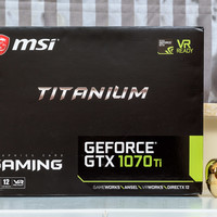微星 GTX 1070 Ti Titanium 显卡外观展示(风扇|接口|背板)