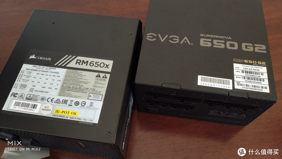 #晒单大赛# 信仰之争—EVGA&海盗船 650W 金牌电源 开箱对比