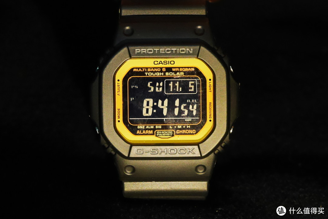 #晒单大赛#硬碰硬撞色方块 CASIO 卡西欧  G-Shock GW-M5610BY-1 光动能电波手表