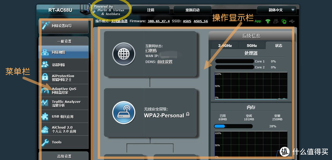 给NAS找了个好基友：ASUS 华硕 RT-AC68U 路由器 开箱及简单评测