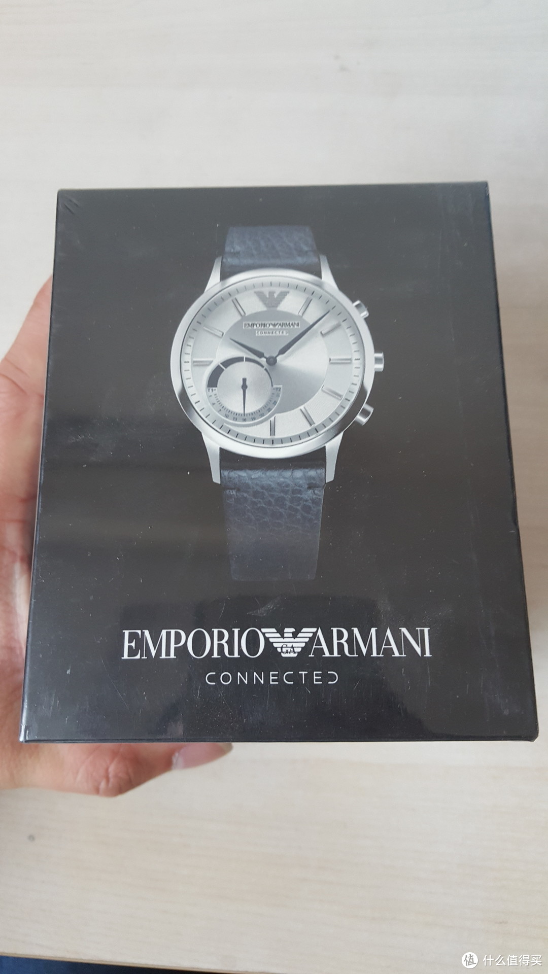 Emporio Armani阿玛尼 蓝色皮革表带 智能手表 初体验