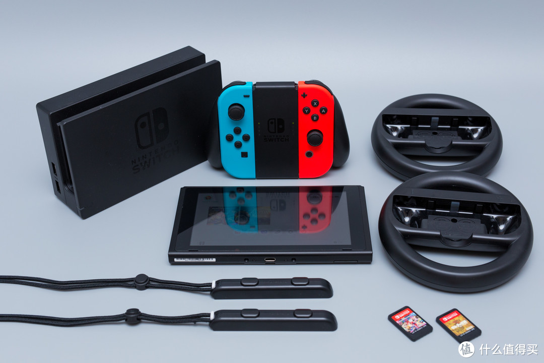 一篇迟到的晒单：Nintendo 任天堂 Switch 红蓝配色+方向盘套装 开箱