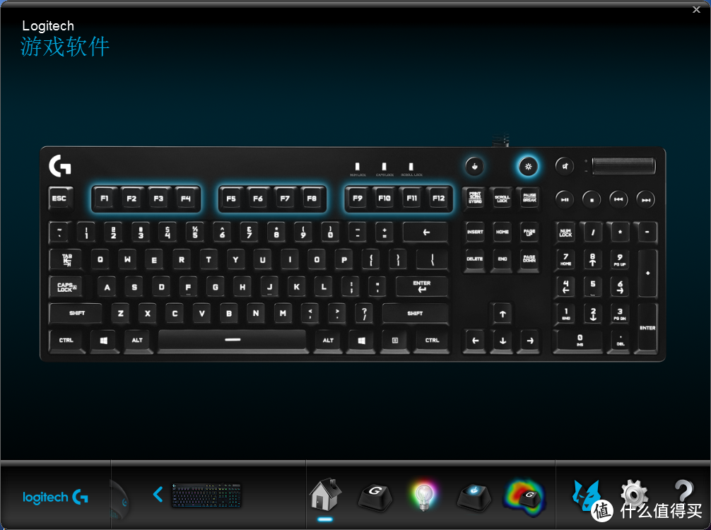 #晒单大赛#多媒体霓虹灯，身兼多职的机械键盘：Logitech 罗技G810 RGB全尺寸炫光机械游戏键盘