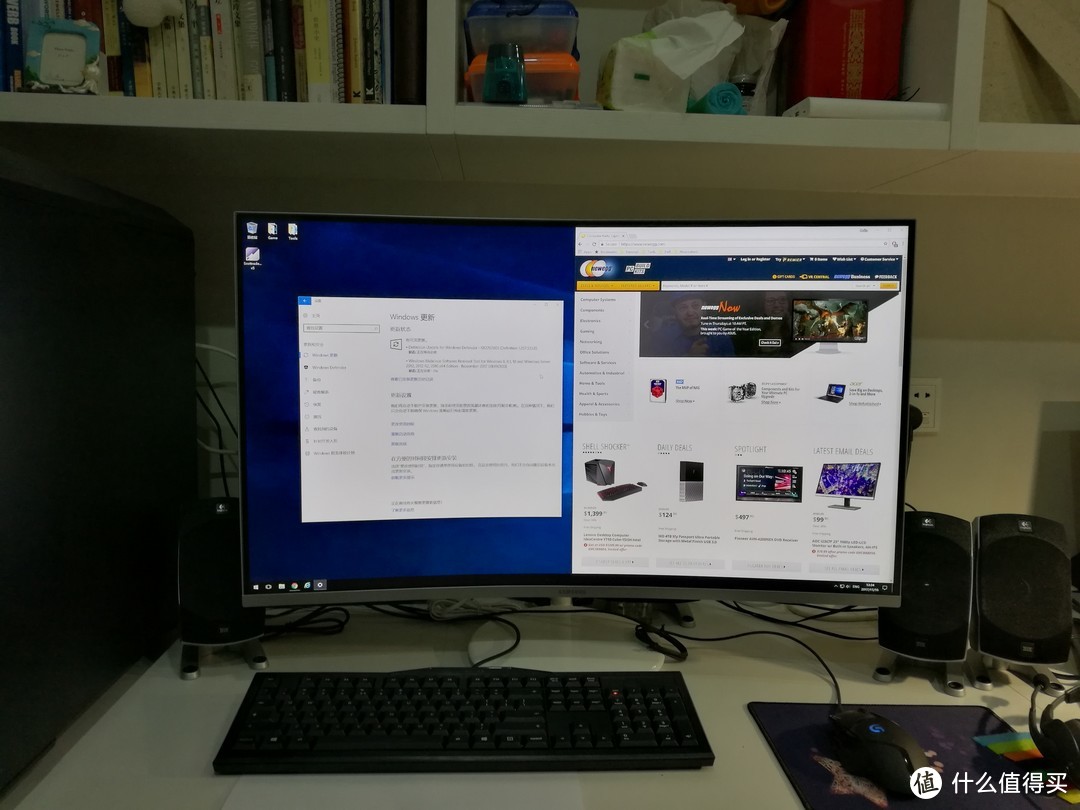 弯的还是直的……一个令人郁闷的选择（三星直面显示器S32D850T VS 曲面C32H711QEC）