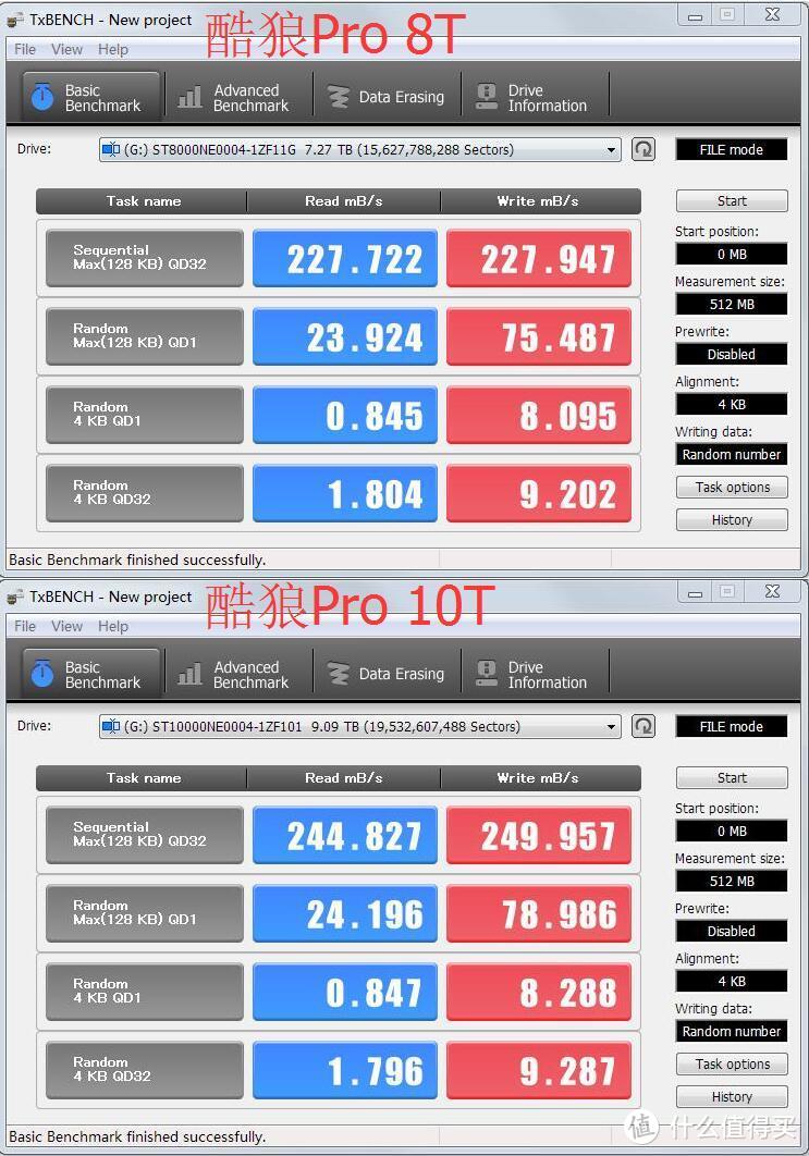 #本站首晒#狼族进化→希捷酷狼Pro硬盘 10T和8T 对比测试