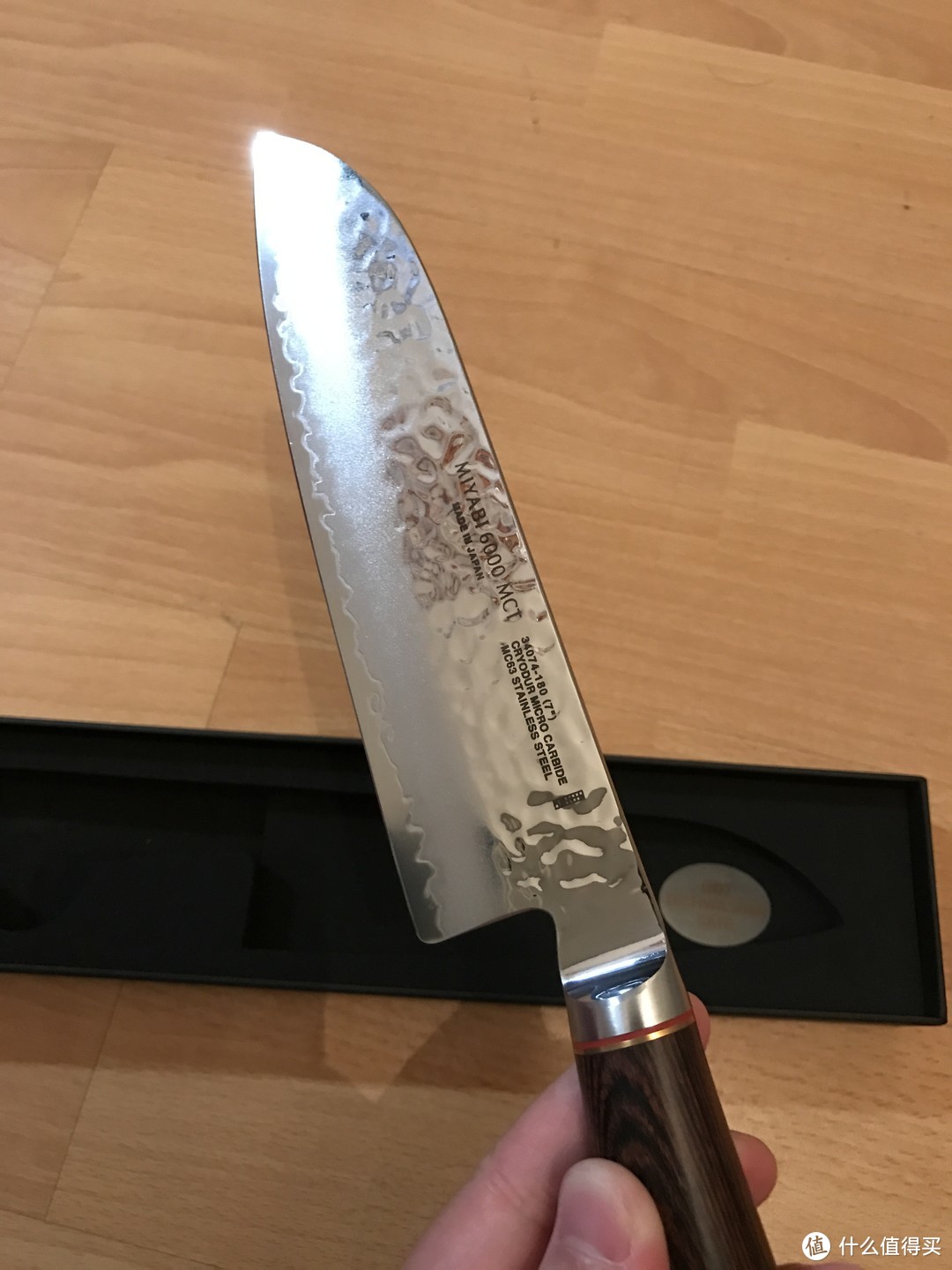 #晒单大赛#Zwilling 双立人 Miyabi 雅 6000MCT Santoku 锤纹三德刀 开箱晒单