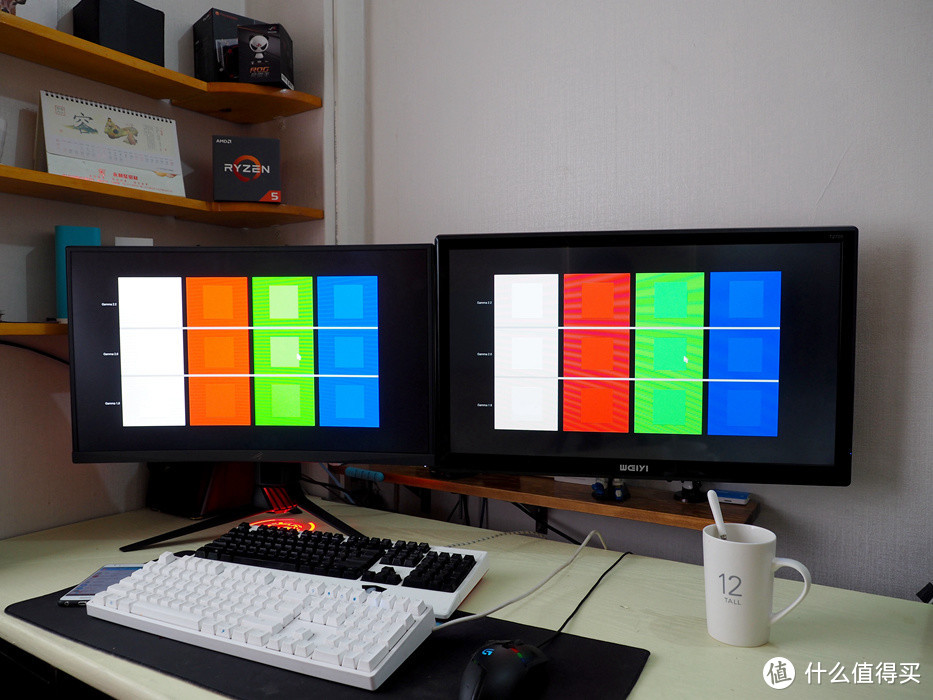 #本站首晒#主播热衷上的电竞显示器它和60hz有何不同——华硕 ROG Strix XG27VQ 144hz+Freesync电竞显示器