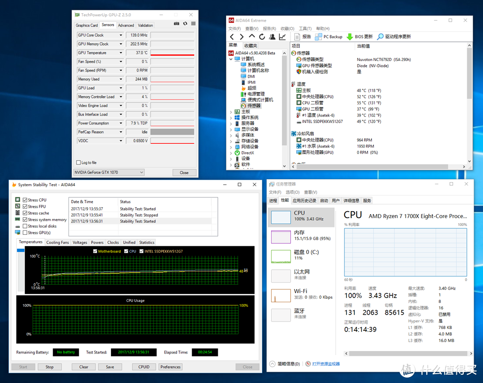 #晒单大赛#迟来的AMD RYZEN 1700X CPU & ASRock 华擎 B350 ITX 主板 装机记