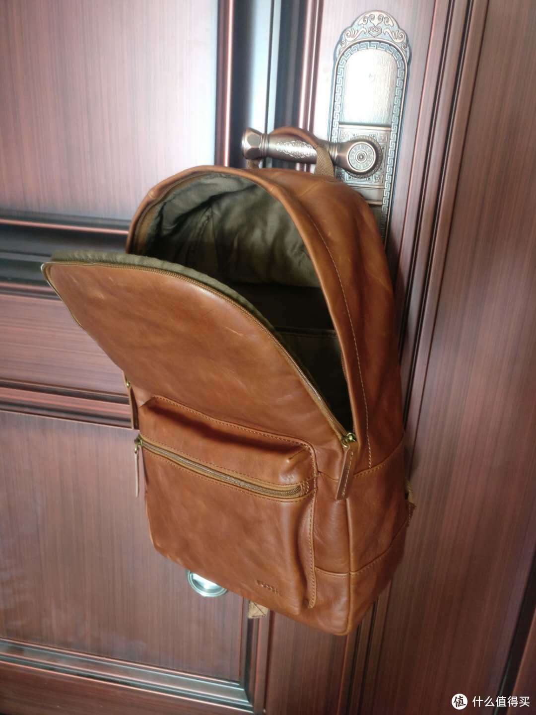 Fossil Men's Estate Leather Backpack 男士双肩包 晒单