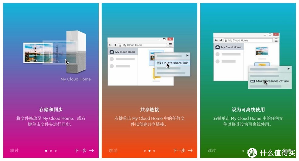 全功能的NAS装配设置太麻烦？ 这个产品用起来却像申请QQ一样简单：西部数据 个人云存 My Cloud Home 3TB