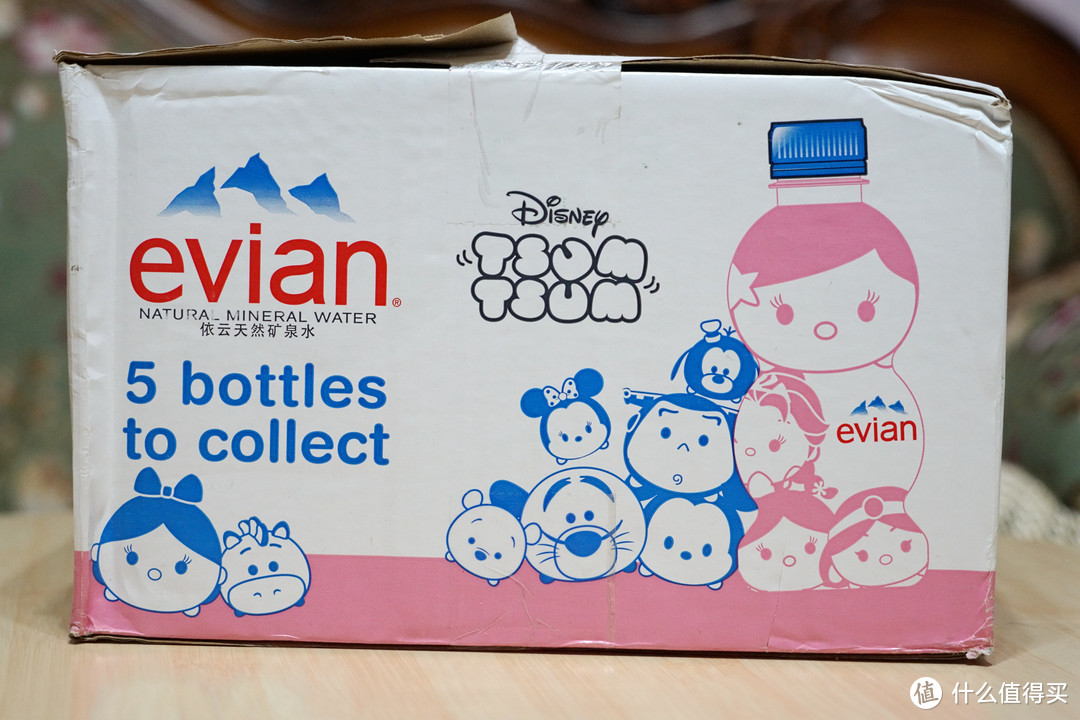 #晒单大赛#哄娃&卖萌利器？这些面孔泥萌能认全咩：Evian 依云 & Disney 迪士尼 矿泉水小萌瓶 开箱