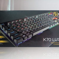 美商海盗船 K70 LUX RGB 茶轴 机械键盘外观展示(轴体|扩展口|按键|档位)