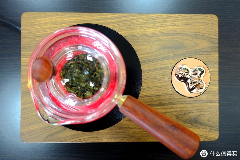 #晒单大赛#高颜值煮茶组合：三界 观山 电陶炉 + 新羽 木璃 手工侧把壶