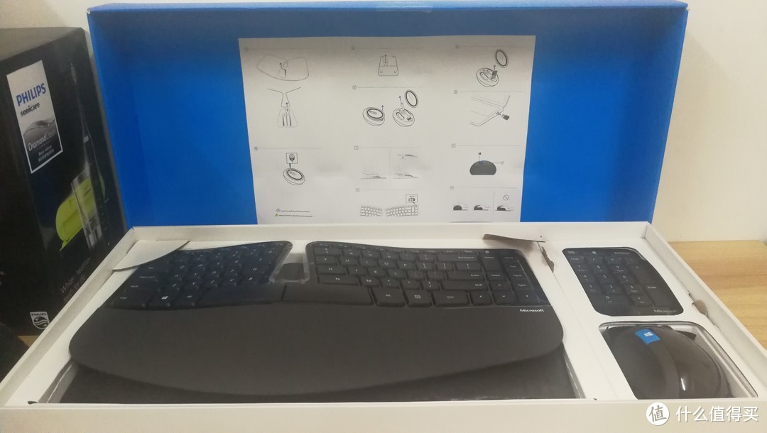 #晒单大赛#Microsoft 微软 Sculpt Ergonomic Desktop 人体工学桌面套装