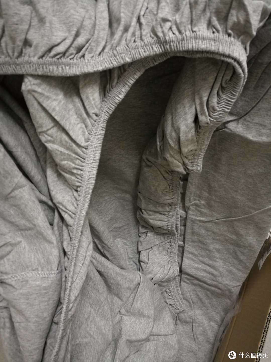 淘宝心选 尼特条纹全棉针织床上套装体验报告 1.5m 灰色