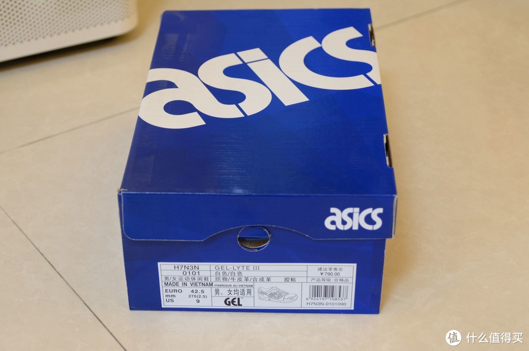 超级白菜的白色ASICS 亚瑟士 GEL-LYTE III 跑步鞋 开箱