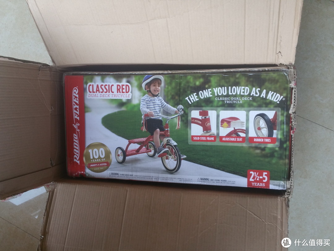 80后的红色童车回忆—Radio Flyer 儿童三轮车 开箱