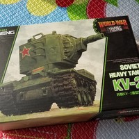 MENG WWT-004 苏联KV-2重型坦克 Q版模型外观展示(图案|板件|导向轮)