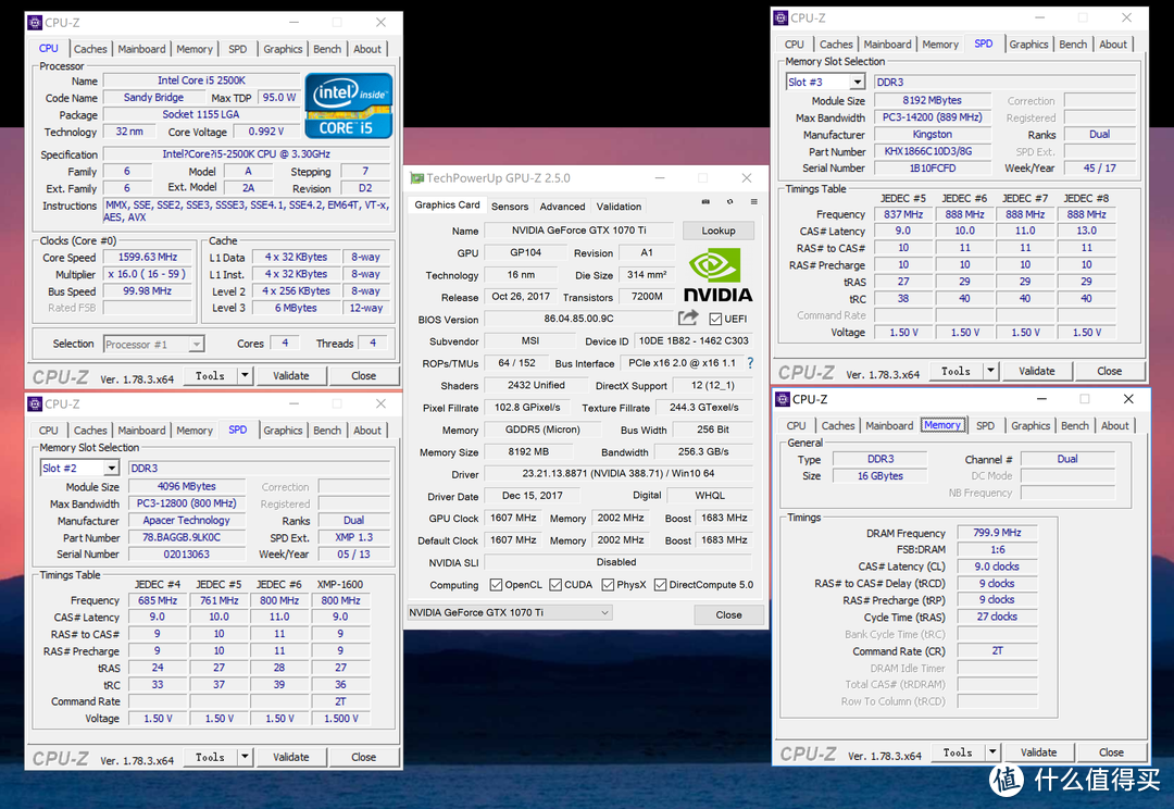 给老平台续个费，继续战3年？MSI 微星 GTX 1070 Ti 显卡 & Kingston 金士顿 内存 开箱试用