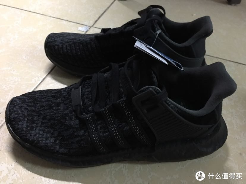 #原创新人#Adidas 阿迪达斯 EQT Support 93/17 coreblack 跑鞋 开箱及其他配色对比