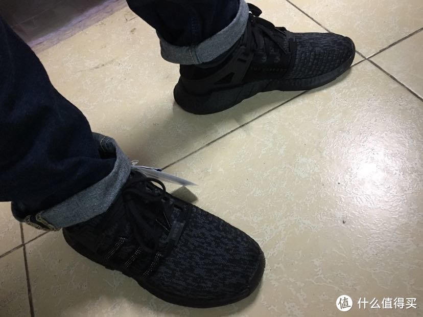 #原创新人#Adidas 阿迪达斯 EQT Support 93/17 coreblack 跑鞋 开箱及其他配色对比