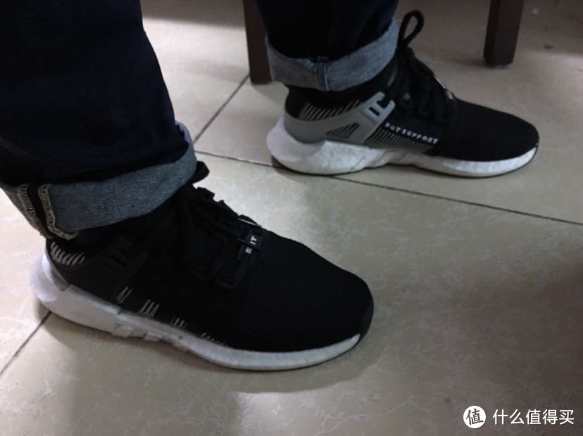 #原创新人#Adidas 阿迪达斯 EQT Support 93/17 coreblack 跑鞋 开箱及其他配色对比