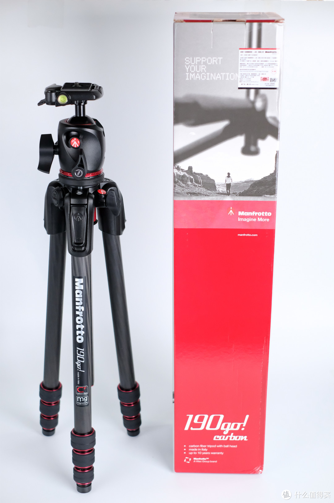 #本站首晒# 传承经典 Manfrotto 曼富图 全新190go系列 MT190GOC4TB 四节碳纤维三脚架