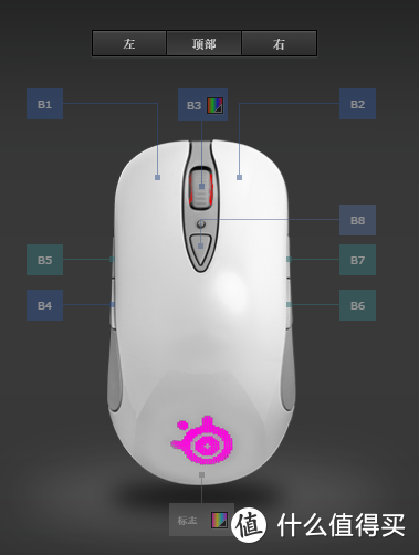 Steelseries 赛睿 Sensei Raw Optical 霜冻之蓝 鼠标 开箱