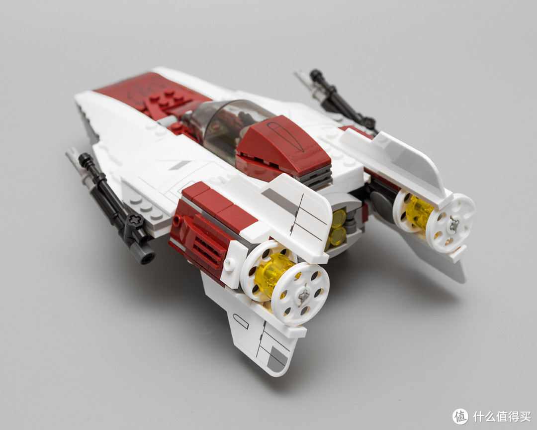 #本站首晒#红白相间的危险小箭头：LEGO 乐高 星球大战系列 75175 A 翼战机