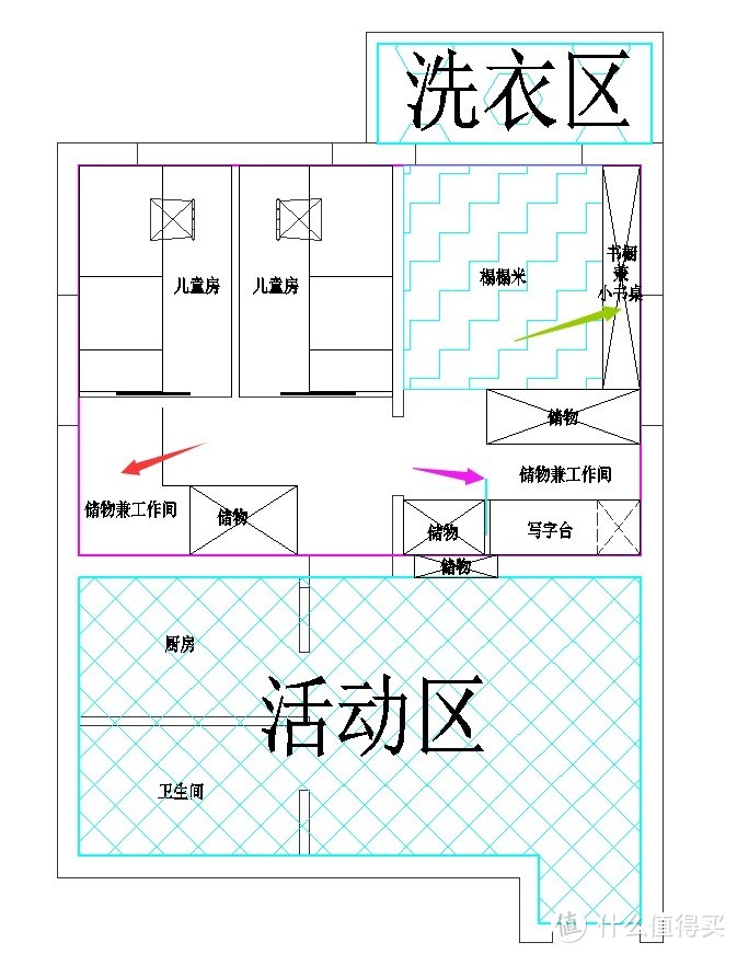 我的装修回忆录—小两房改造的探索之旅 方案篇：小户型的功能保卫战